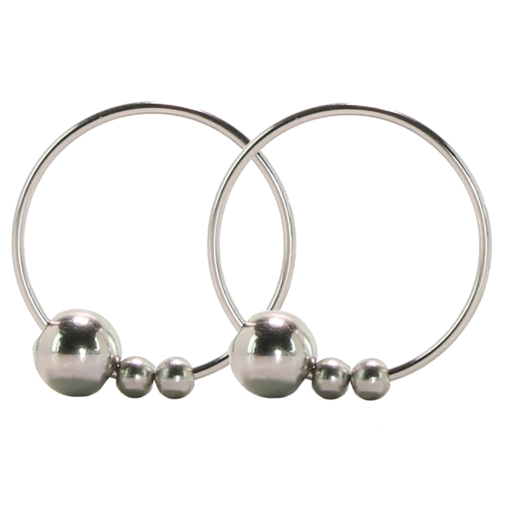 Non-Piercing Nipple Rings in Silver