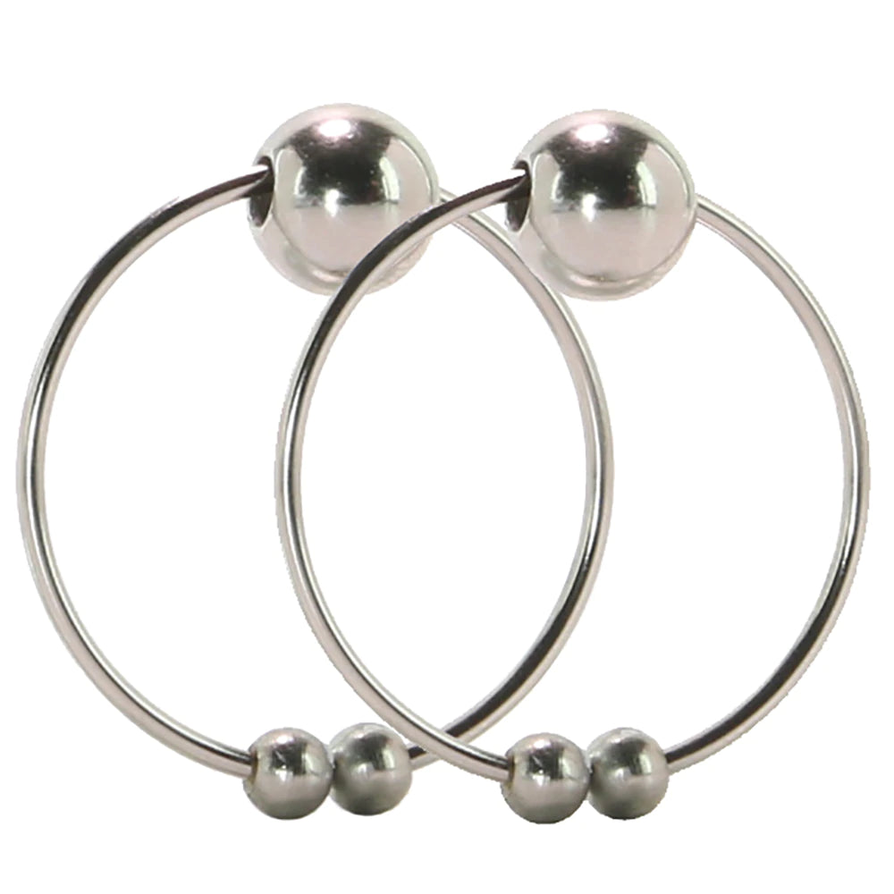 Non-Piercing Nipple Rings in Silver